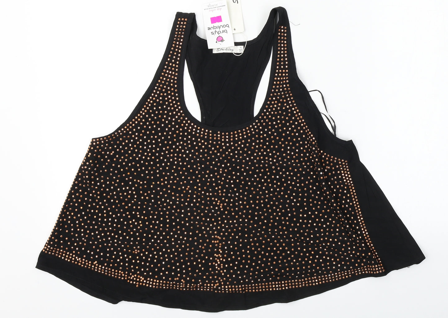 Stirling Womens Black   Basic Blouse Size XL
