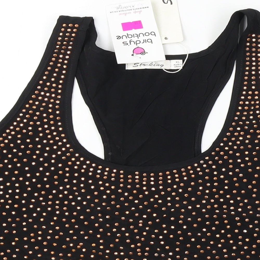 Stirling Womens Black   Basic Blouse Size XL