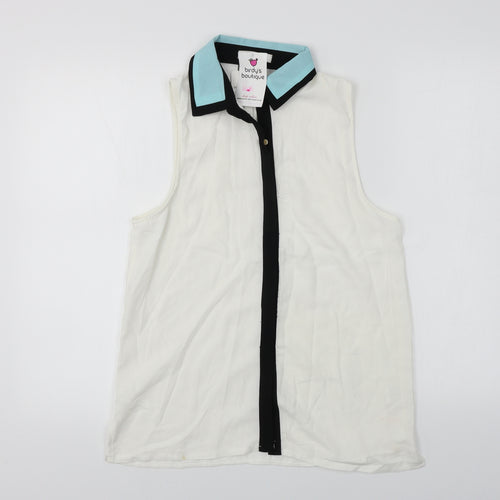 e-lady Womens Ivory   Basic Button-Up Size S