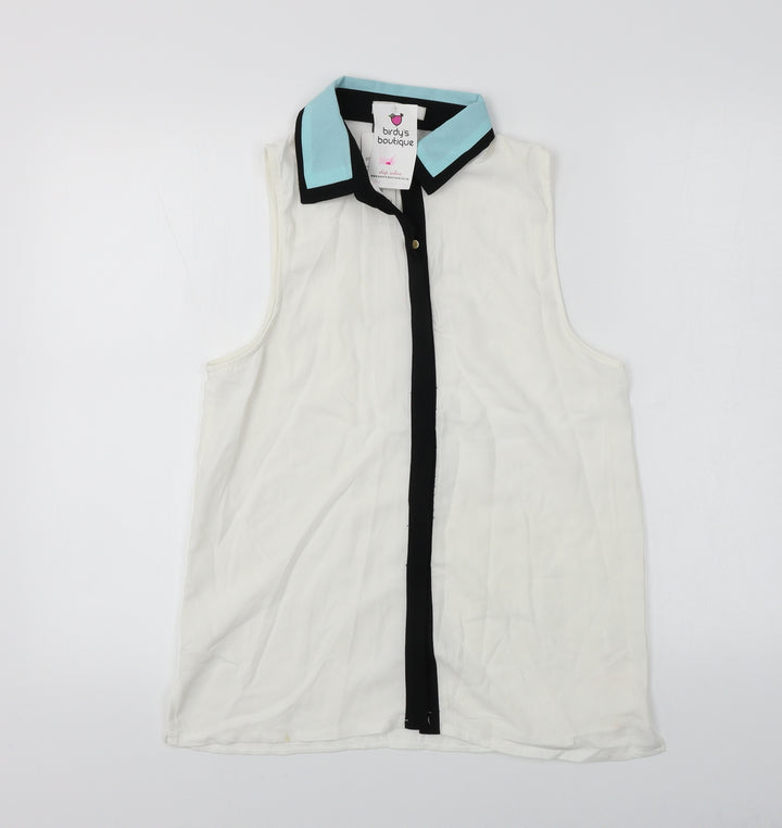 e-lady Womens Ivory   Basic Button-Up Size S