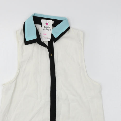 e-lady Womens Ivory   Basic Button-Up Size S
