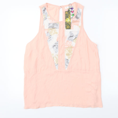 e-lady Womens Pink   Basic Blouse Size XL