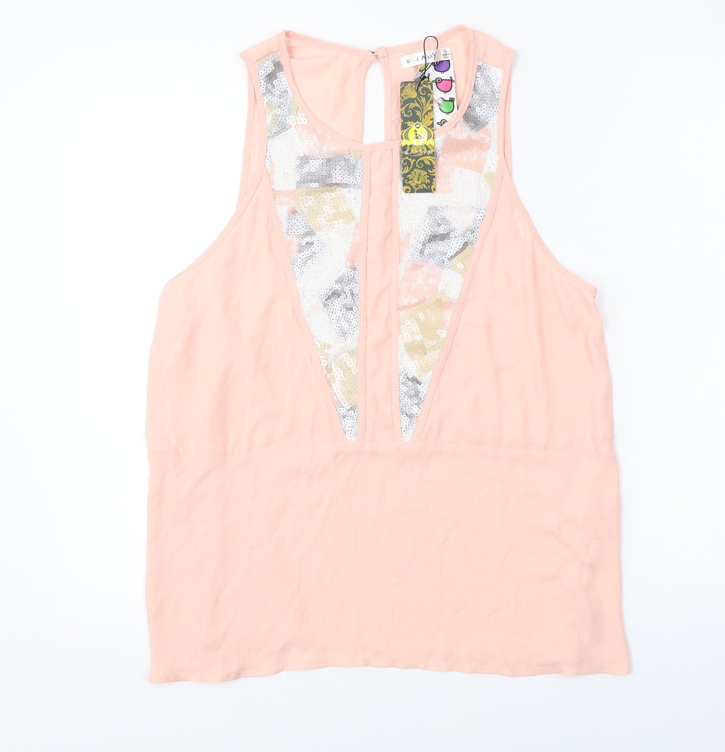 e-lady Womens Pink   Basic Blouse Size XL