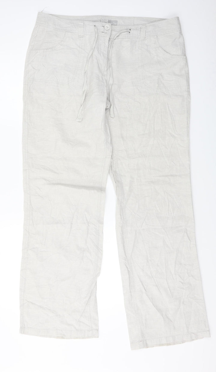 F&F Womens Beige Trousers Size 34 in L30 in
