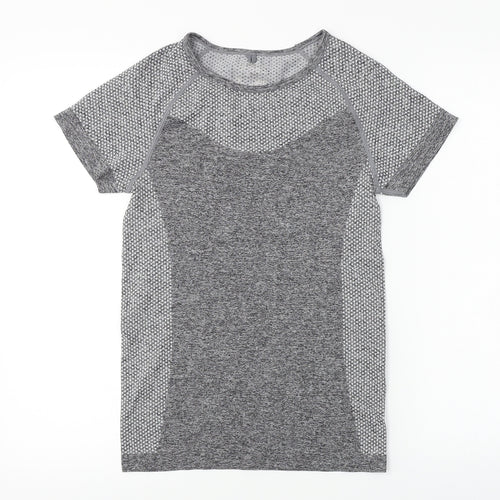 WORKOUT     Womens Grey   Basic T-Shirt Size 10