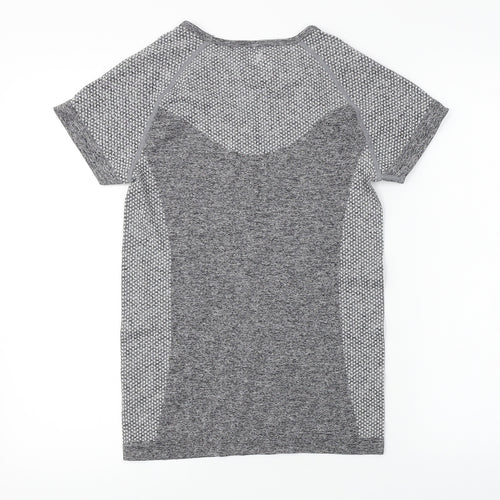 WORKOUT     Womens Grey   Basic T-Shirt Size 10