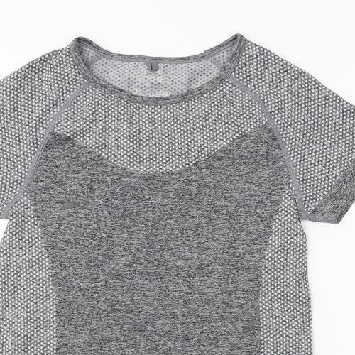 WORKOUT     Womens Grey   Basic T-Shirt Size 10