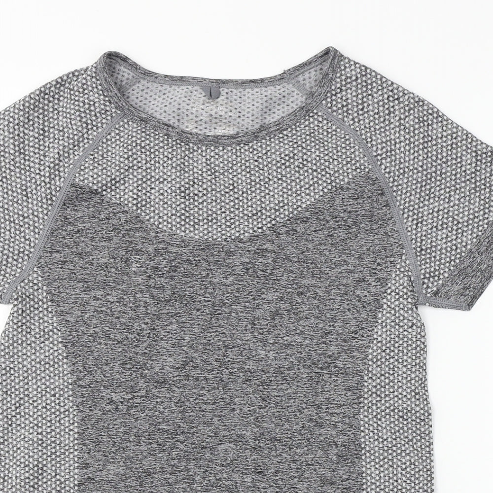 WORKOUT     Womens Grey   Basic T-Shirt Size 10