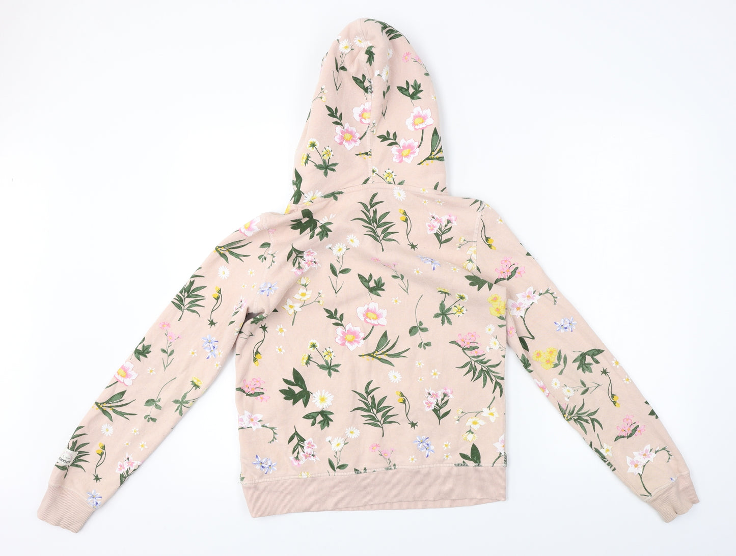 H&M  Girls Pink Floral  Pullover Hoodie Size 12-13 Years