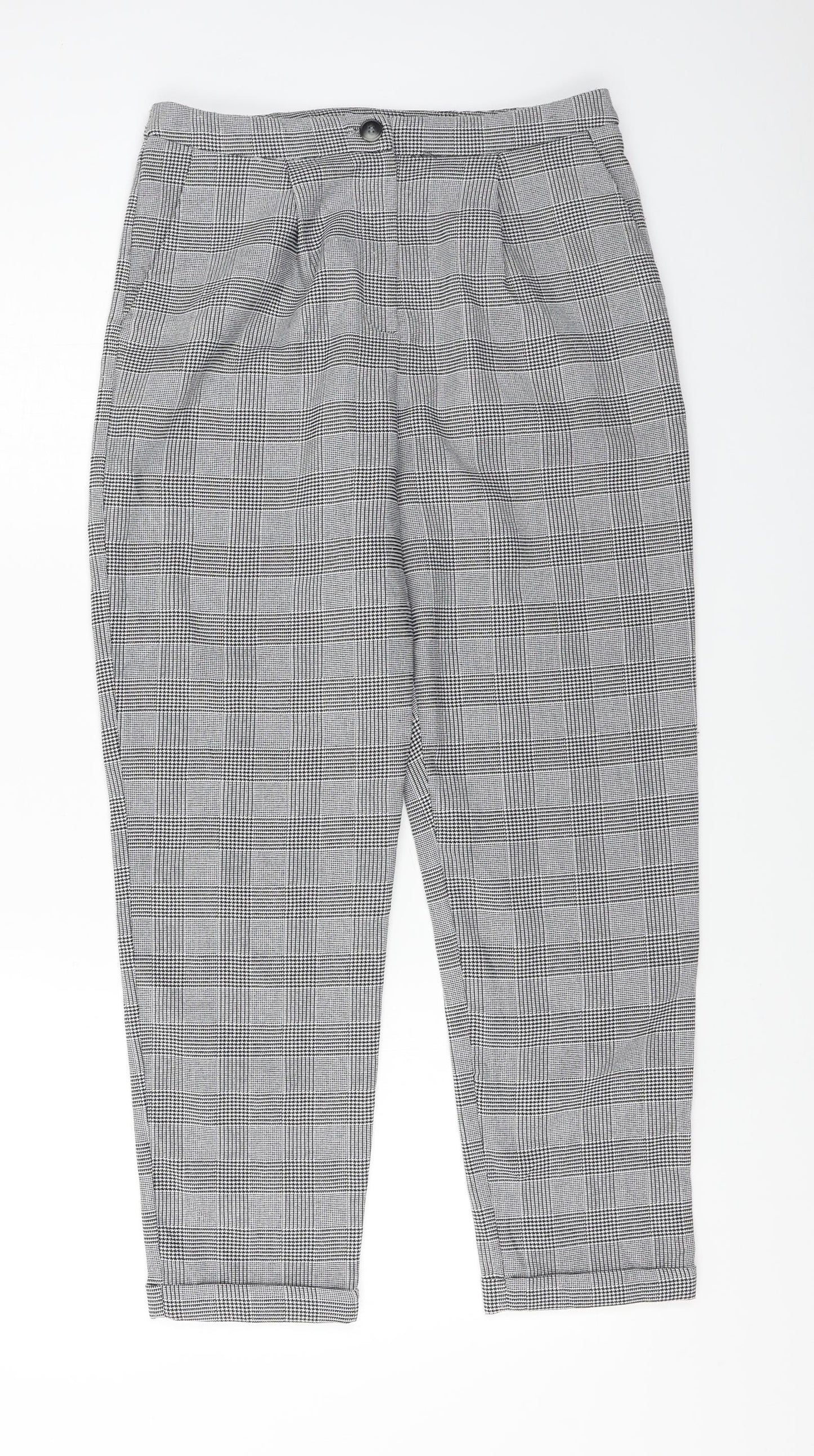 Cooperative  Womens Grey Check  Trousers  Size S L23 in