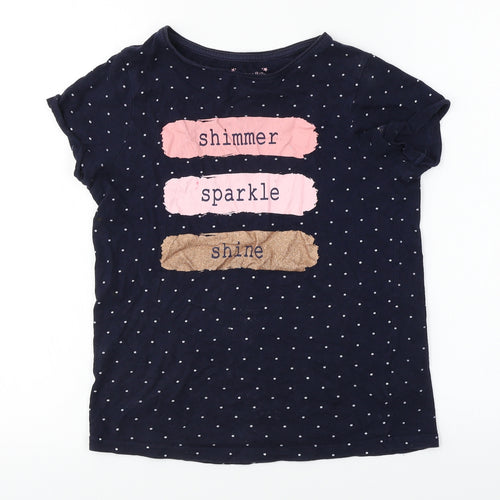 Primark  Girls Blue   Basic T-Shirt Size 11-12 Years