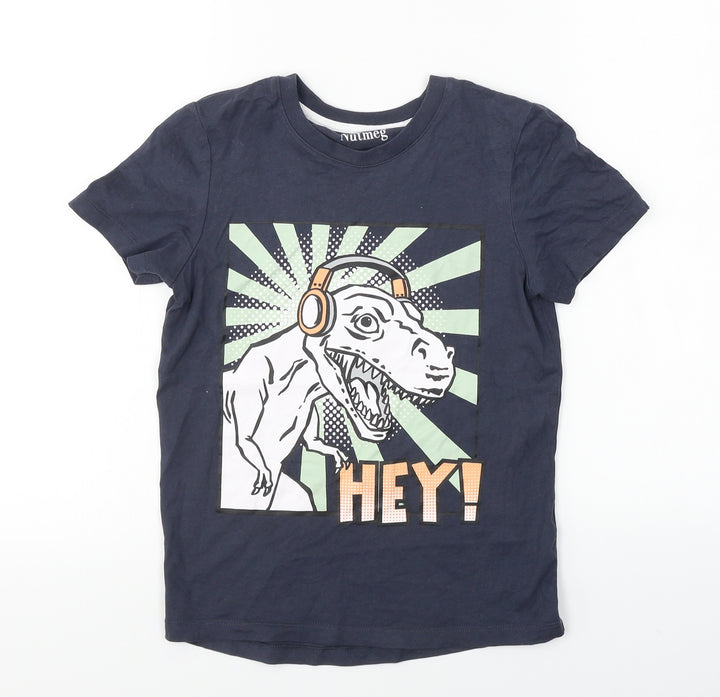 Nutmeg Boys Grey Basic T-Shirt Size 8-9 Years