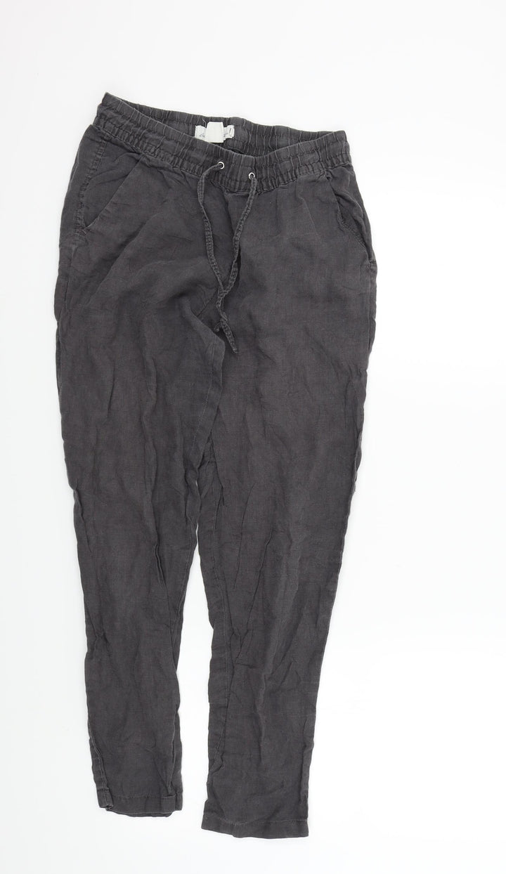 H&M Womens Grey   Trousers  Size 34 in L25 in