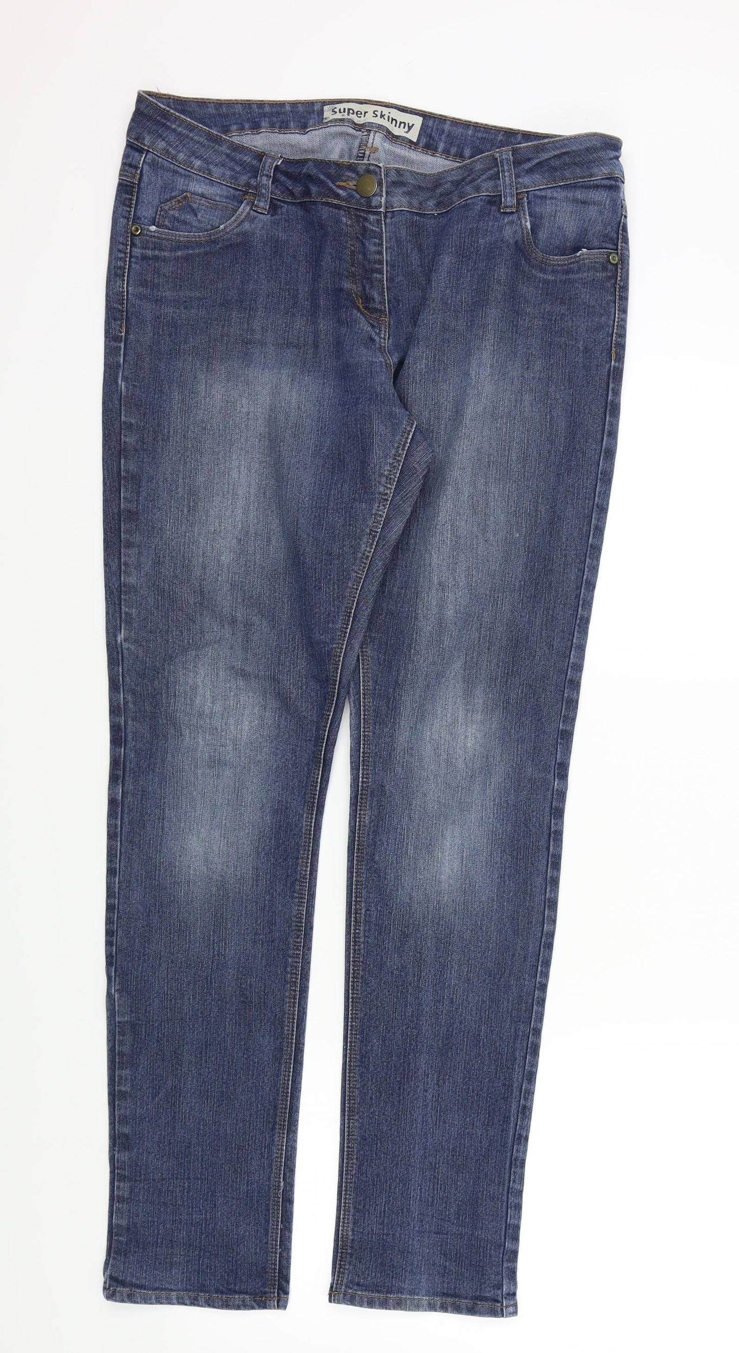 George Womens Blue   Straight Jeans Size 14 L29 in