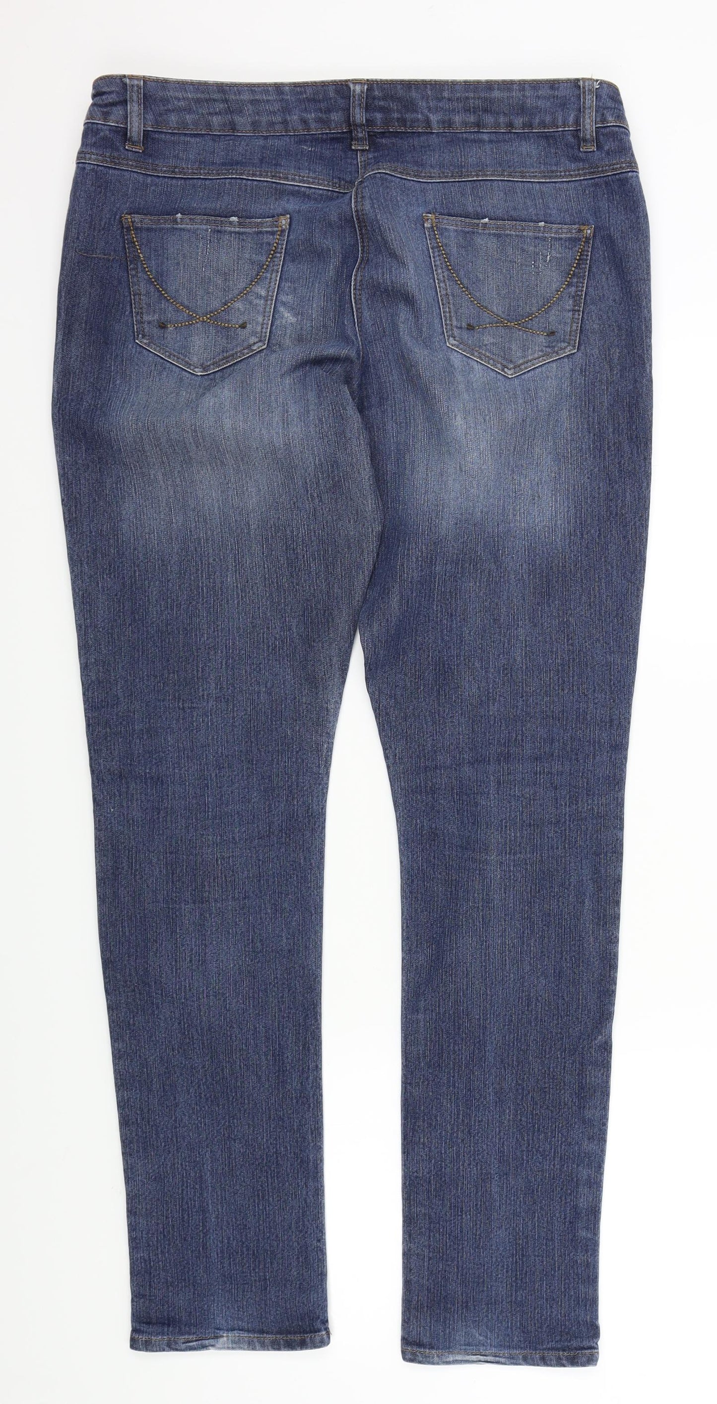 George Womens Blue   Straight Jeans Size 14 L29 in
