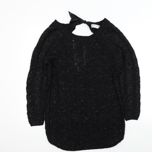 Vouley Vous Womens Black   Pullover Jumper Size M  - sparkle detail