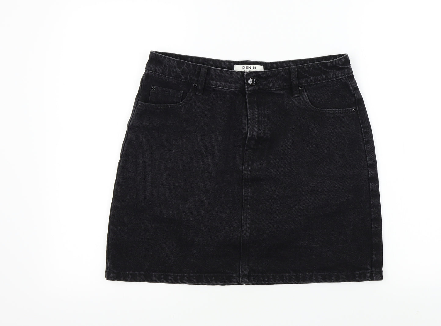 Dorothy Perkins Womens Black   A-Line Skirt Size 12