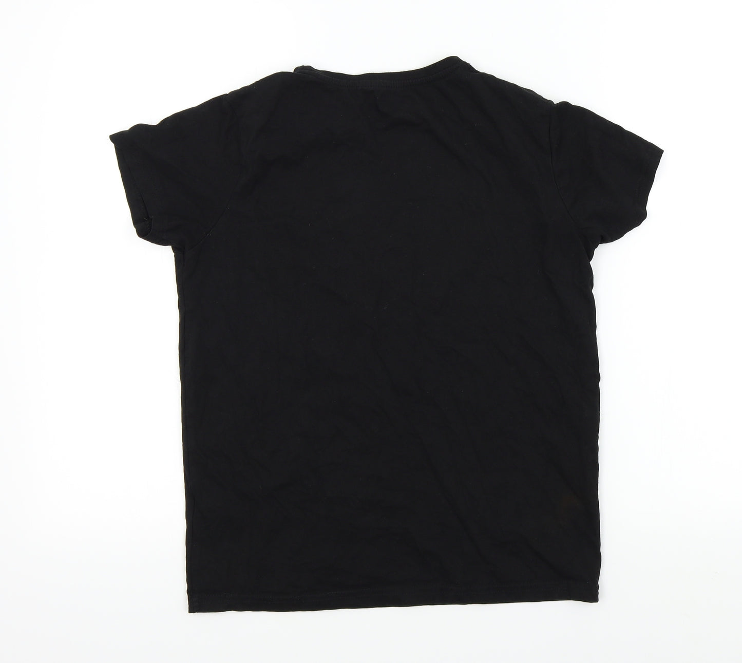 Primark Boys Black Colourblock  Basic T-Shirt Size 12 Years