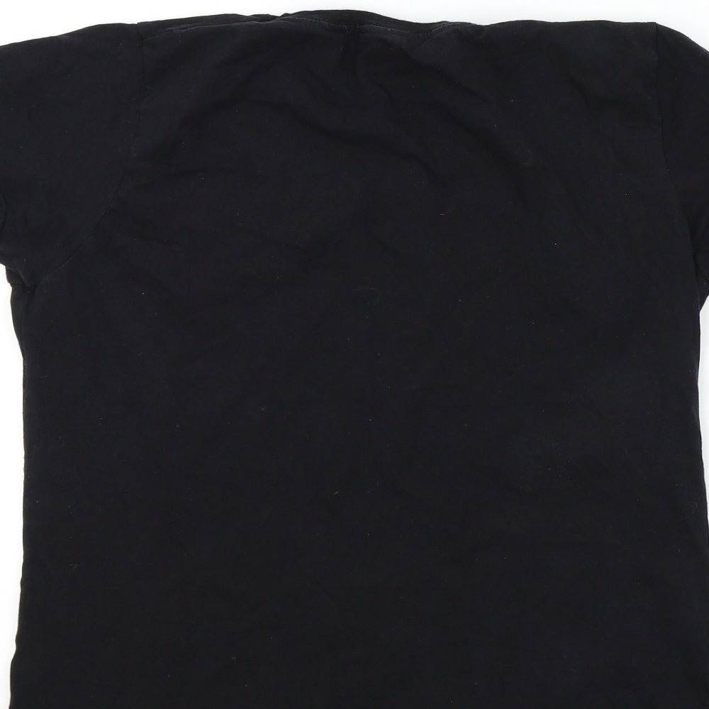 Fruit of the Loom Womens Black Colourblock  Basic T-Shirt Size L