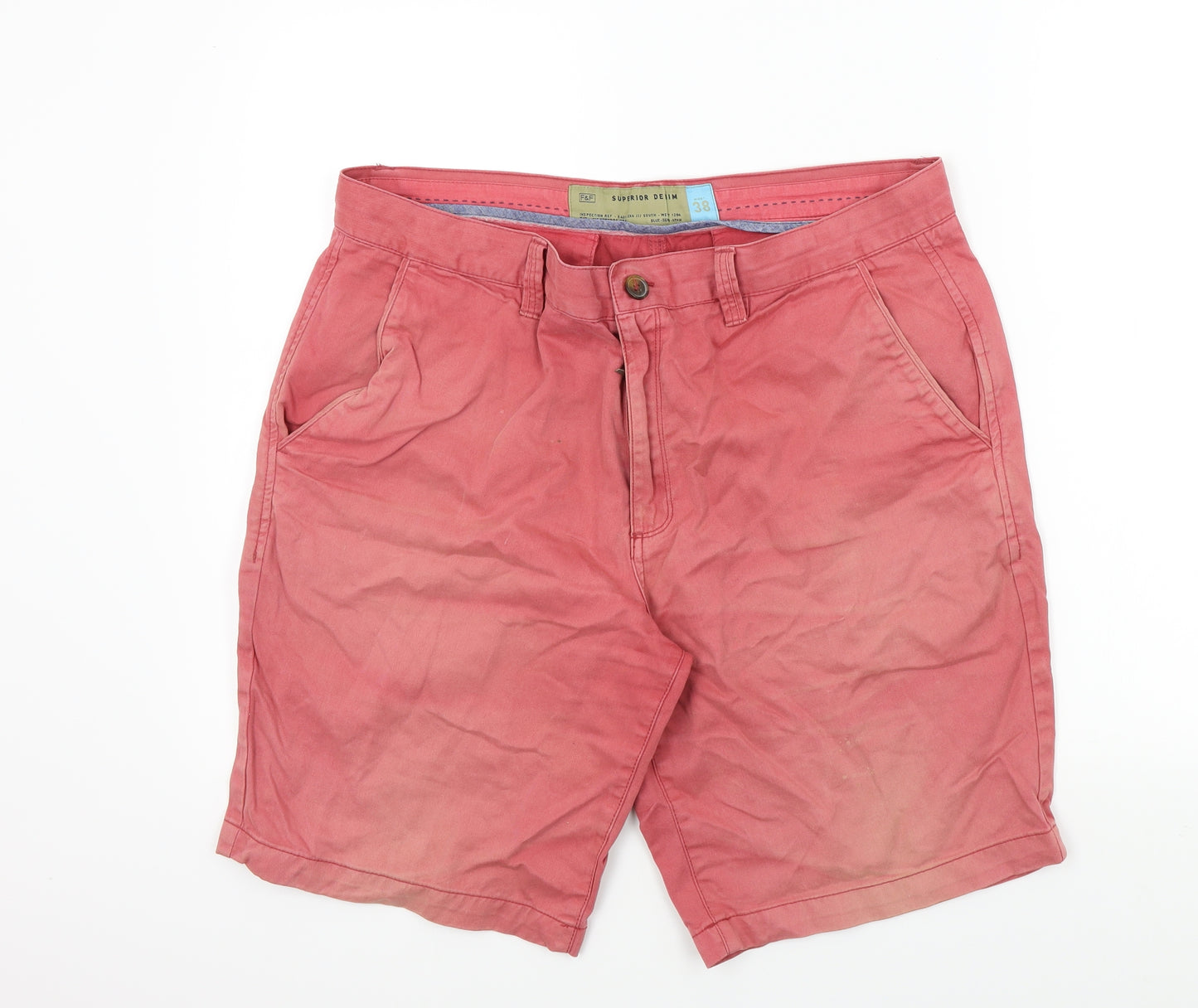F&F Mens Red   Bermuda Shorts Size 38 in