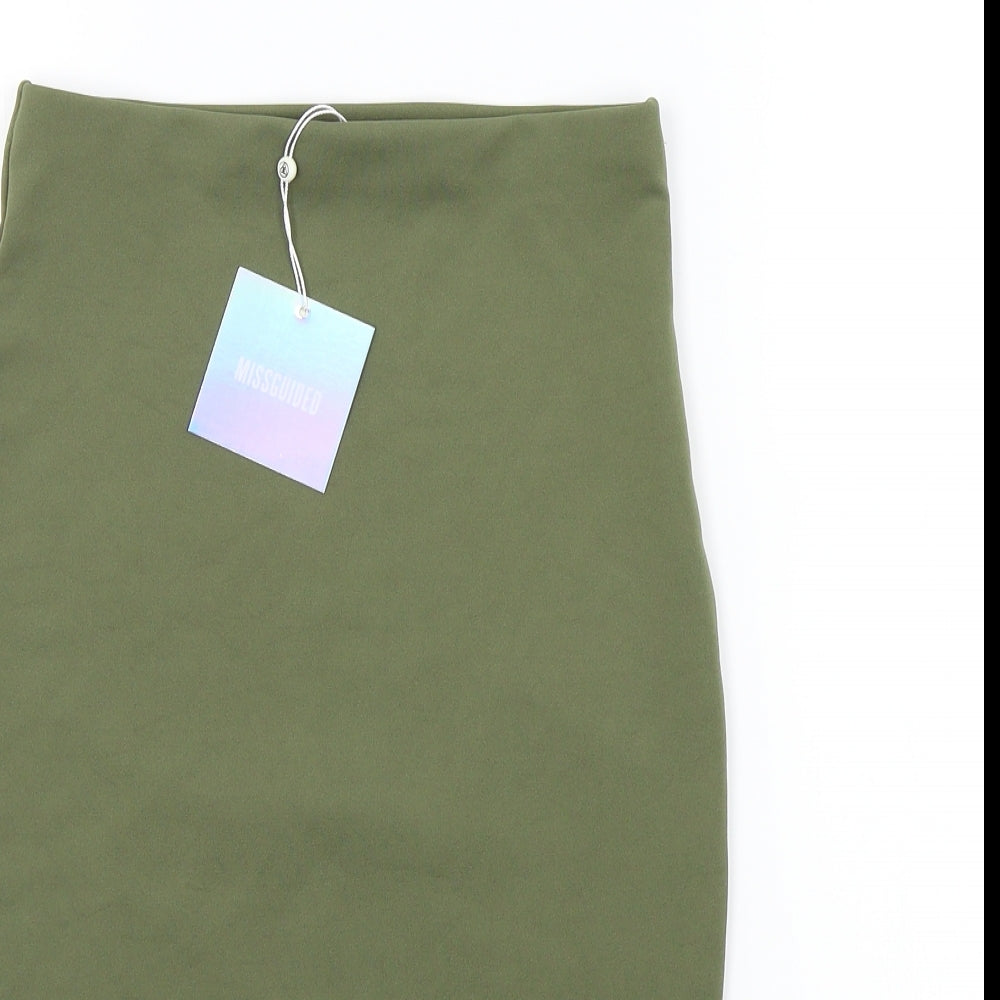 Missguided Womens Green   A-Line Skirt Size 8