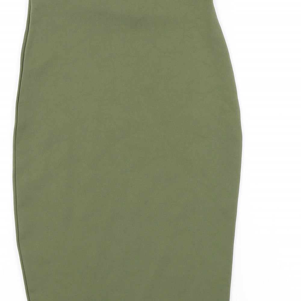 Missguided Womens Green   A-Line Skirt Size 8