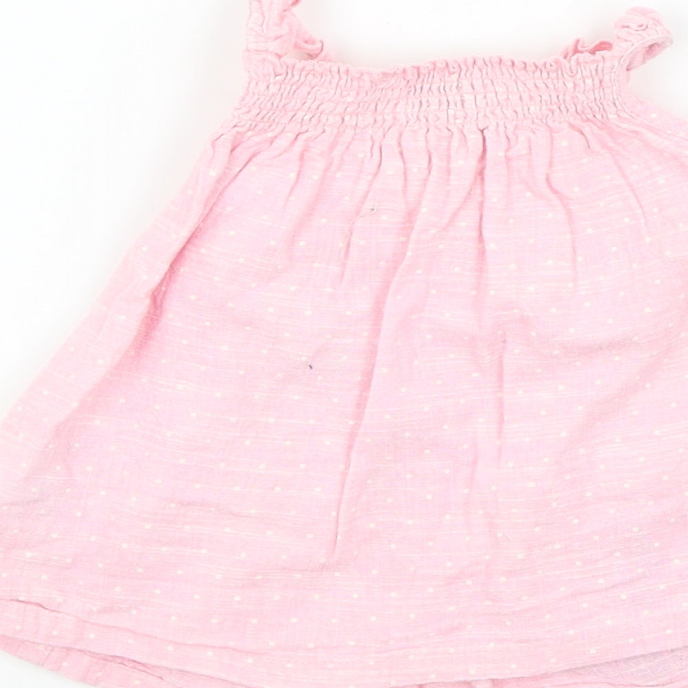 NEXT Girls Pink   Basic T-Shirt Size 0-3 Months  - Embroidered