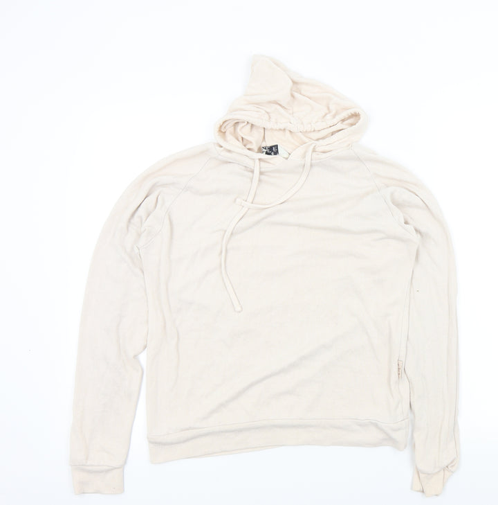 Love to lounge Womens Beige Colourblock Pullover Hoodie Size 6