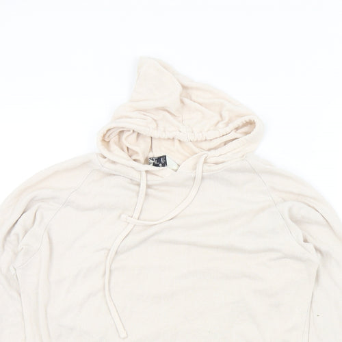 Love to lounge Womens Beige Colourblock  Pullover Hoodie Size 6