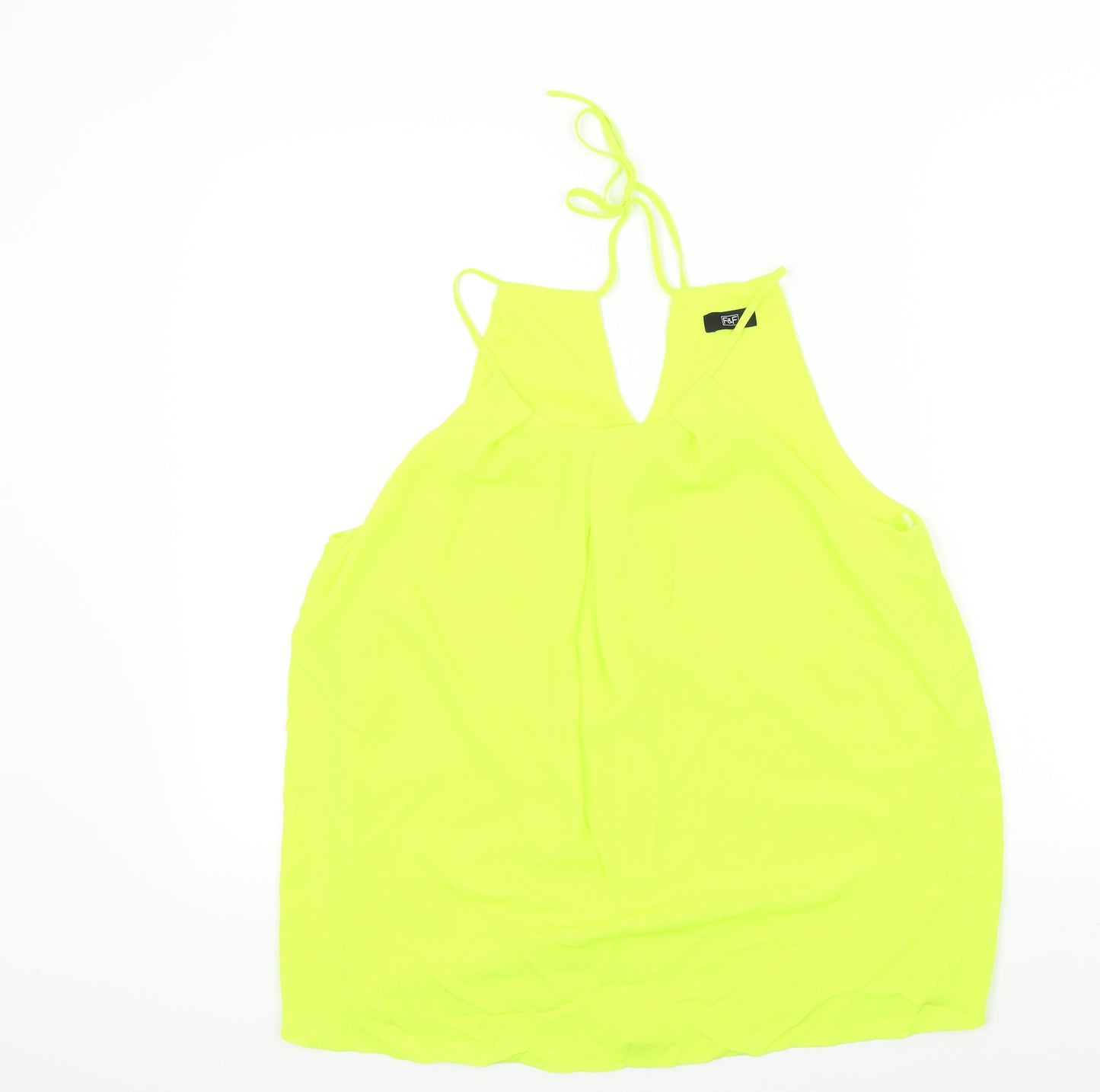 F&F Womens Yellow   Basic T-Shirt Size 12