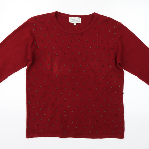 Fay Louise Womens Red   Henley Jumper One Size