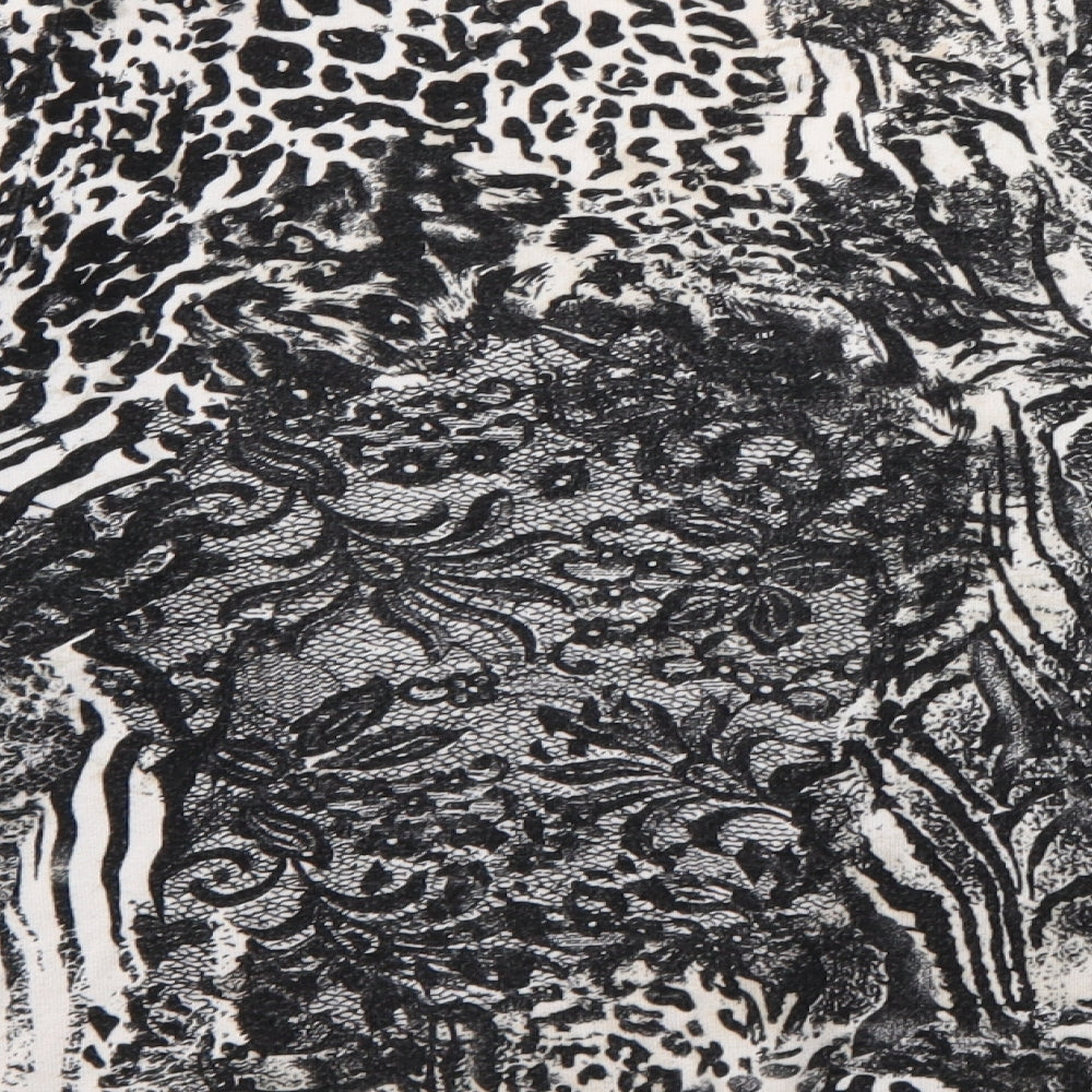 Gerry Weber Womens Grey Animal Print  Basic Blouse Size 14
