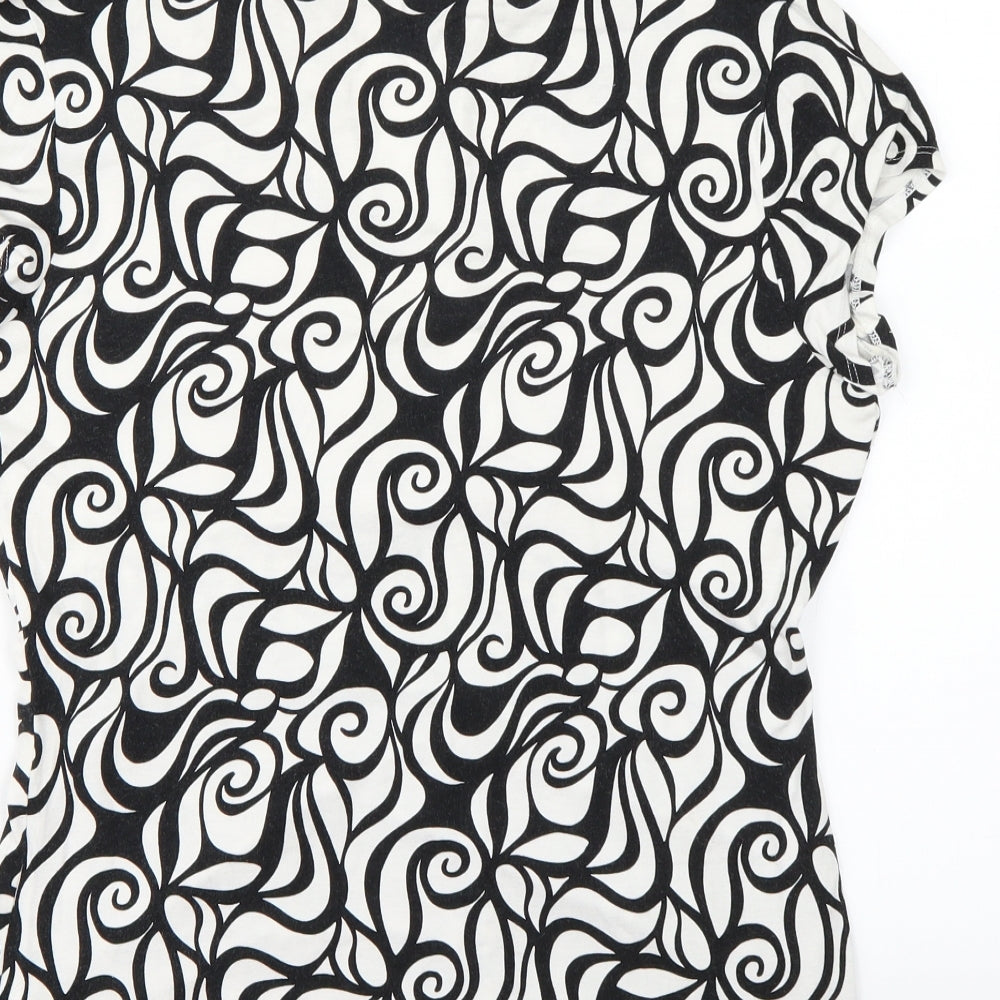 Marks and Spencer Womens White Argyle/Diamond  Basic Blouse Size 14