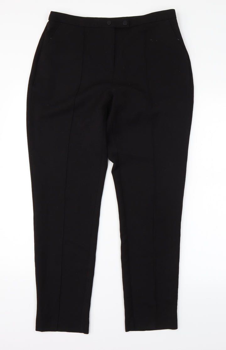 F&F Womens Black Dress Pants Trousers Size 10 L26 in