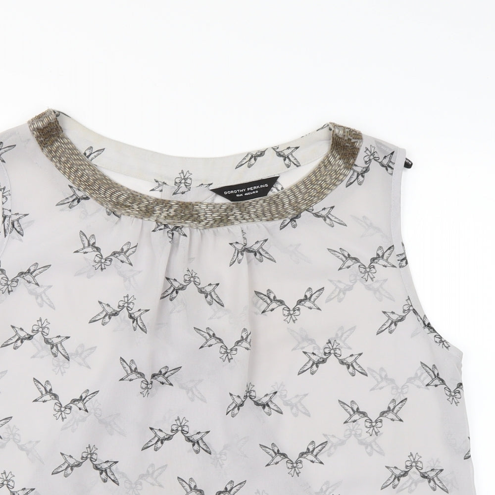 Dorothy Perkins Womens Grey   Basic Blouse Size 18