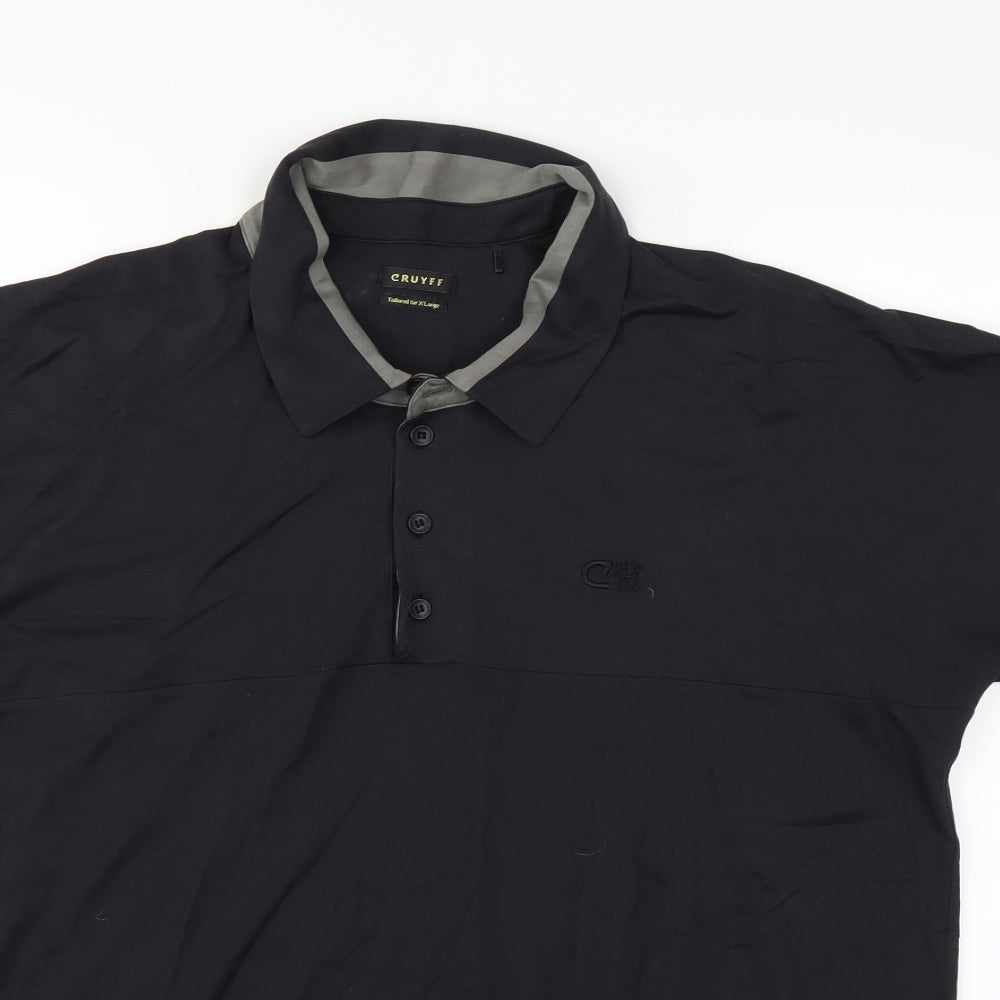 Cruyff Mens Black    Polo Size XL