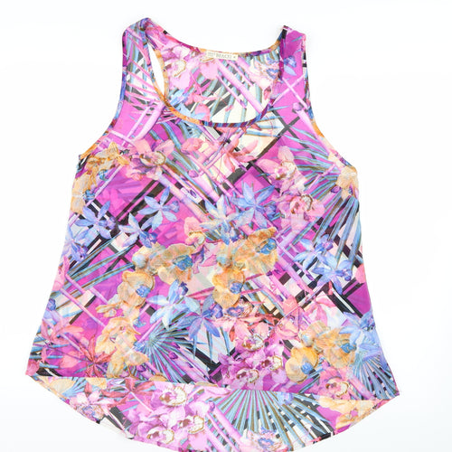 Brave Soul Womens Multicoloured Floral  Basic Tank Size M