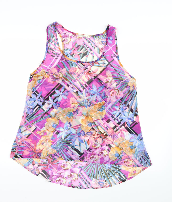 Brave Soul Womens Multicoloured Floral  Basic Tank Size M