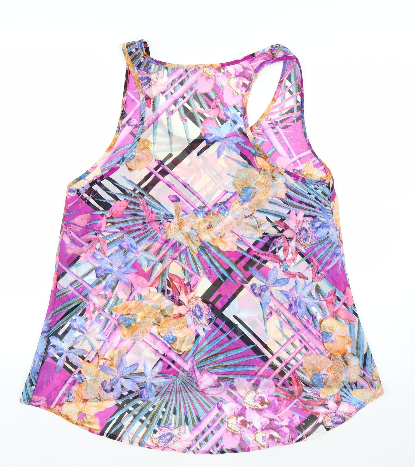 Brave Soul Womens Multicoloured Floral  Basic Tank Size M