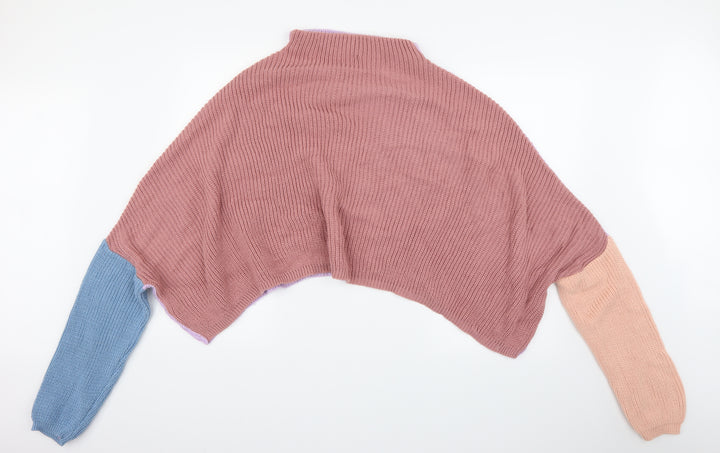 PRETTYLITTLETHING Womens Multicoloured Pullover Jumper Size 8