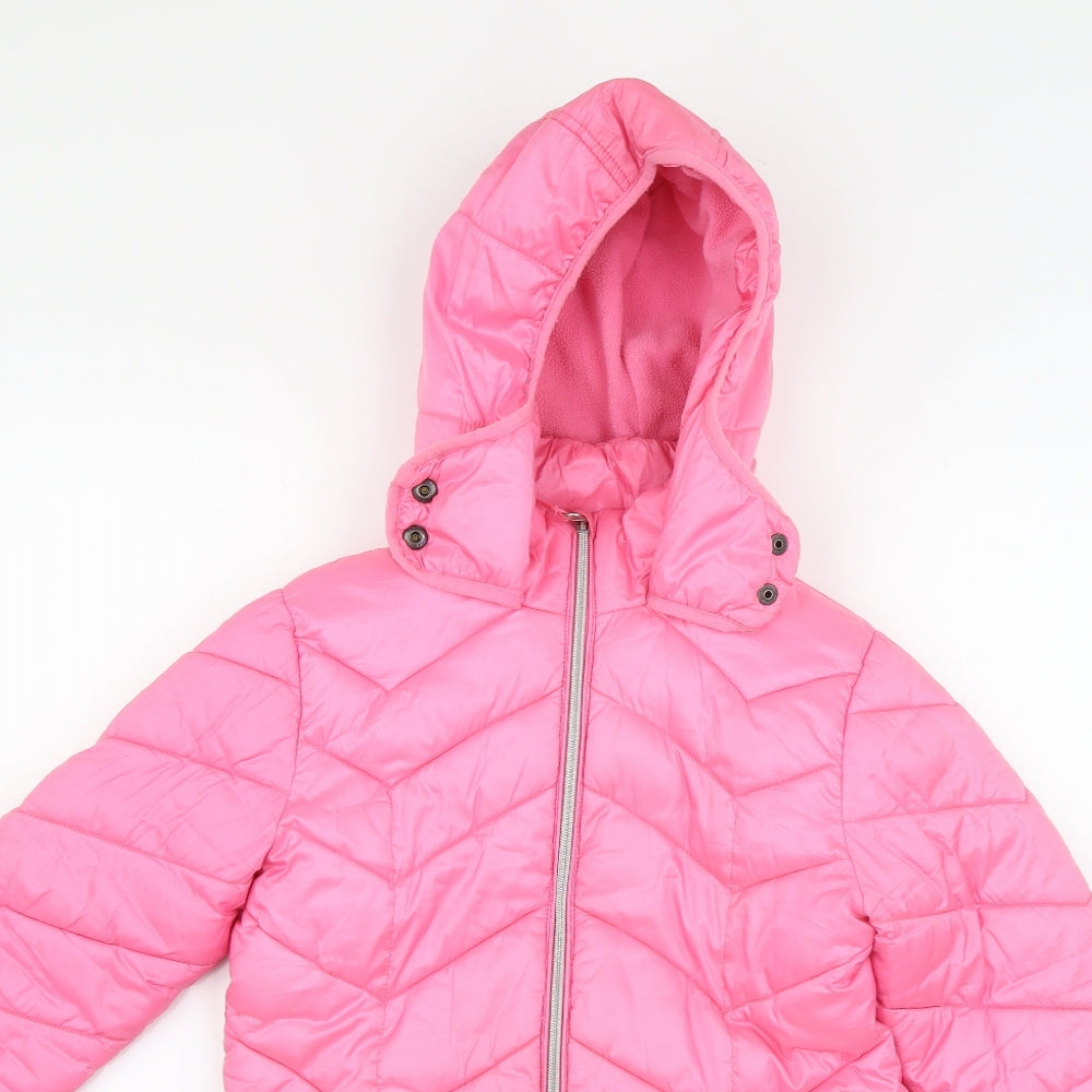 NEXT Girls Pink   Puffer Jacket Coat Size 11 Years