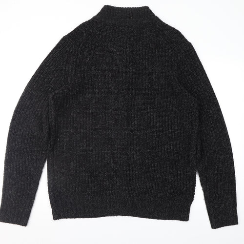 F&F Mens Grey   Cardigan Jumper Size XL