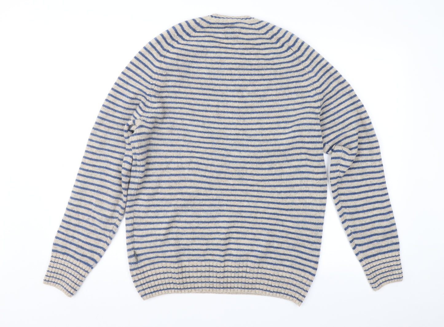 Peter Werth Mens Beige Striped  Pullover Jumper Size L