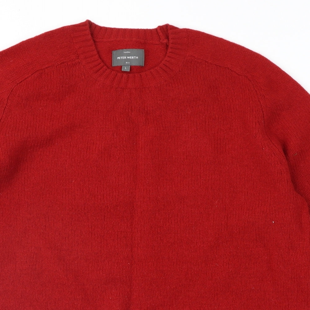 Peter Werth Mens Red   Pullover Jumper Size L