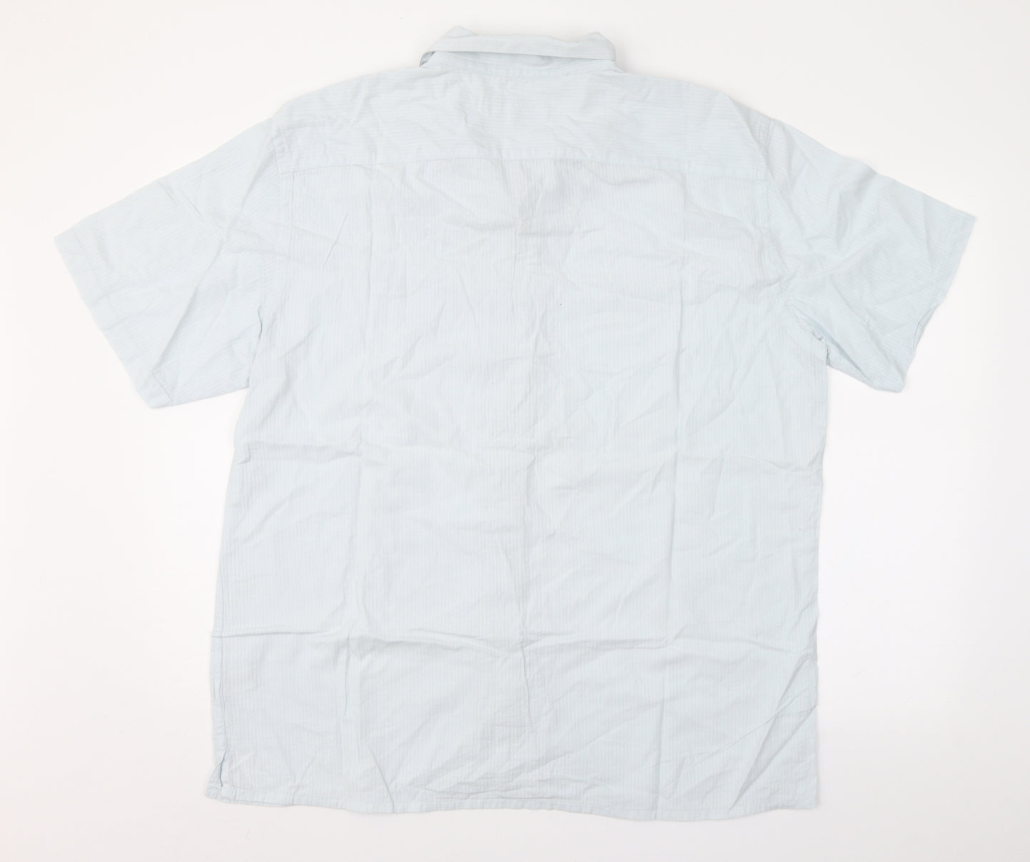 TU Mens Blue Striped   Button-Up Size XL