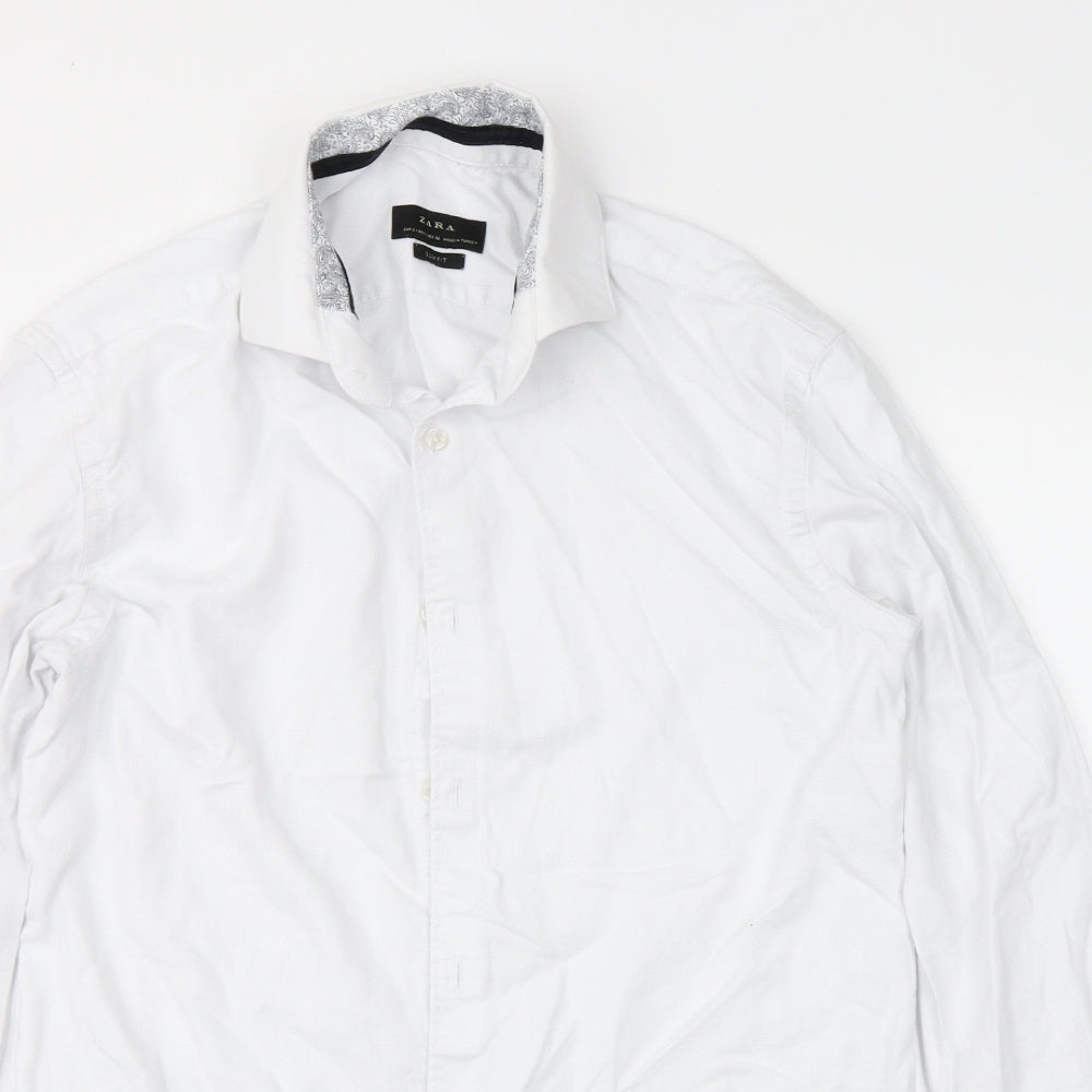 Zara Womens White   Basic Button-Up Size S