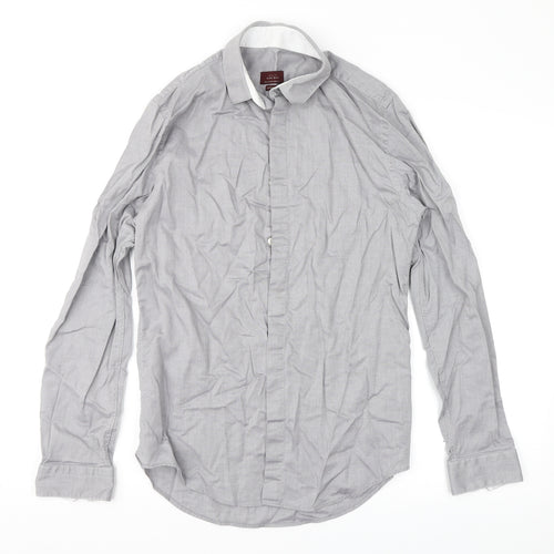Zara Mens Grey    Button-Up Size S