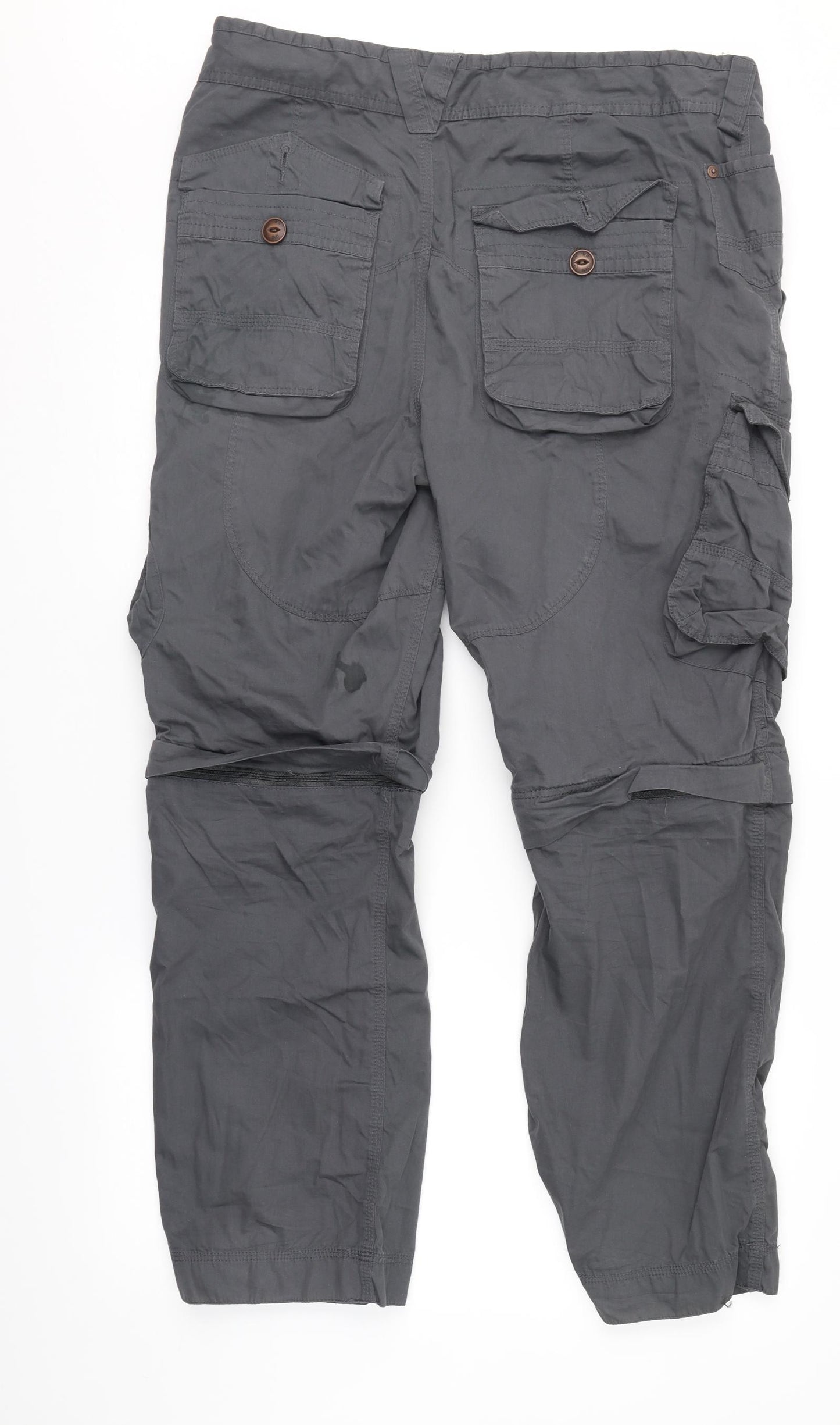 Red Herring Mens Grey   Cargo Trousers Size 36 in L31 in