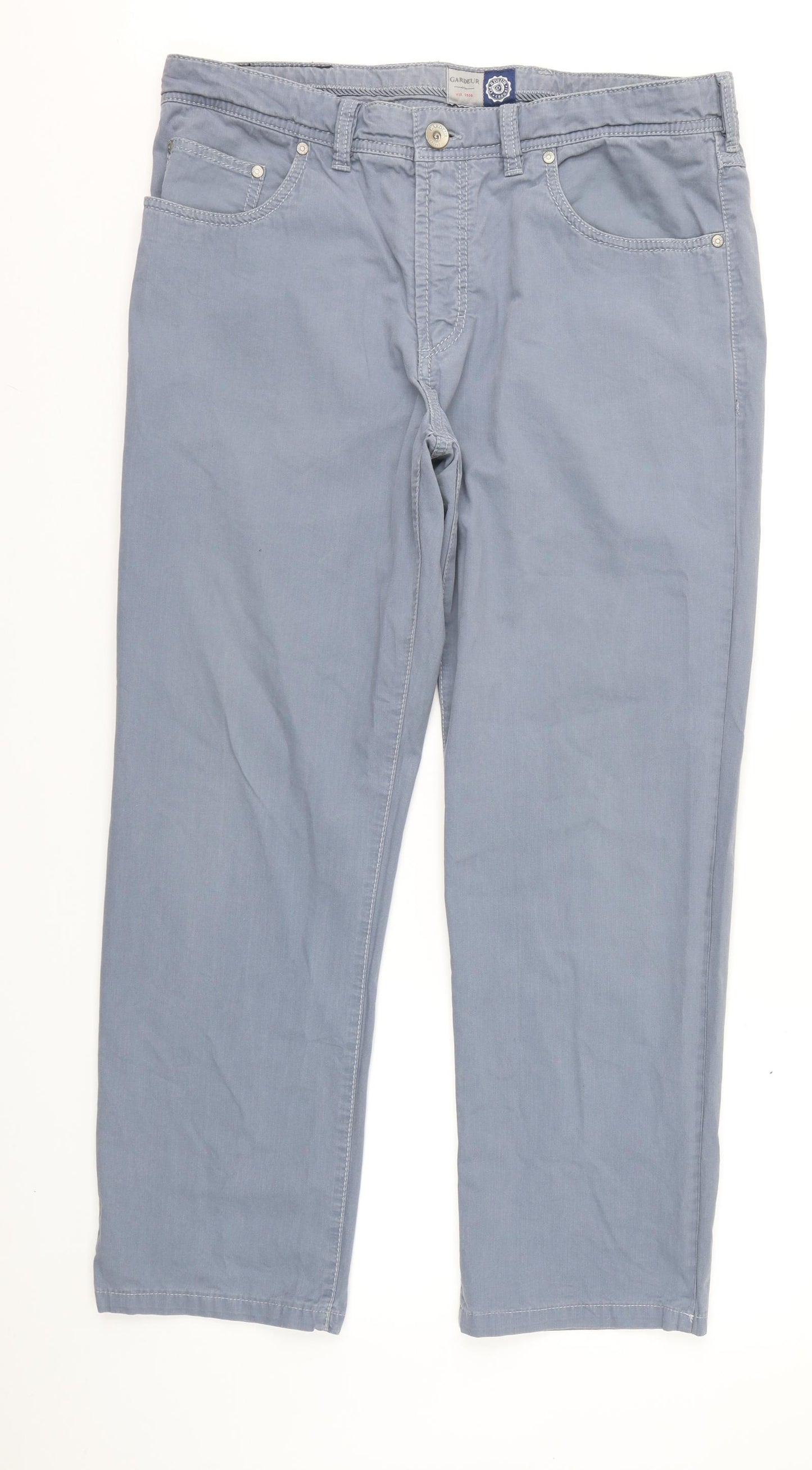 GARDEUR Mens Blue   Chino Trousers Size 36 in L32 in