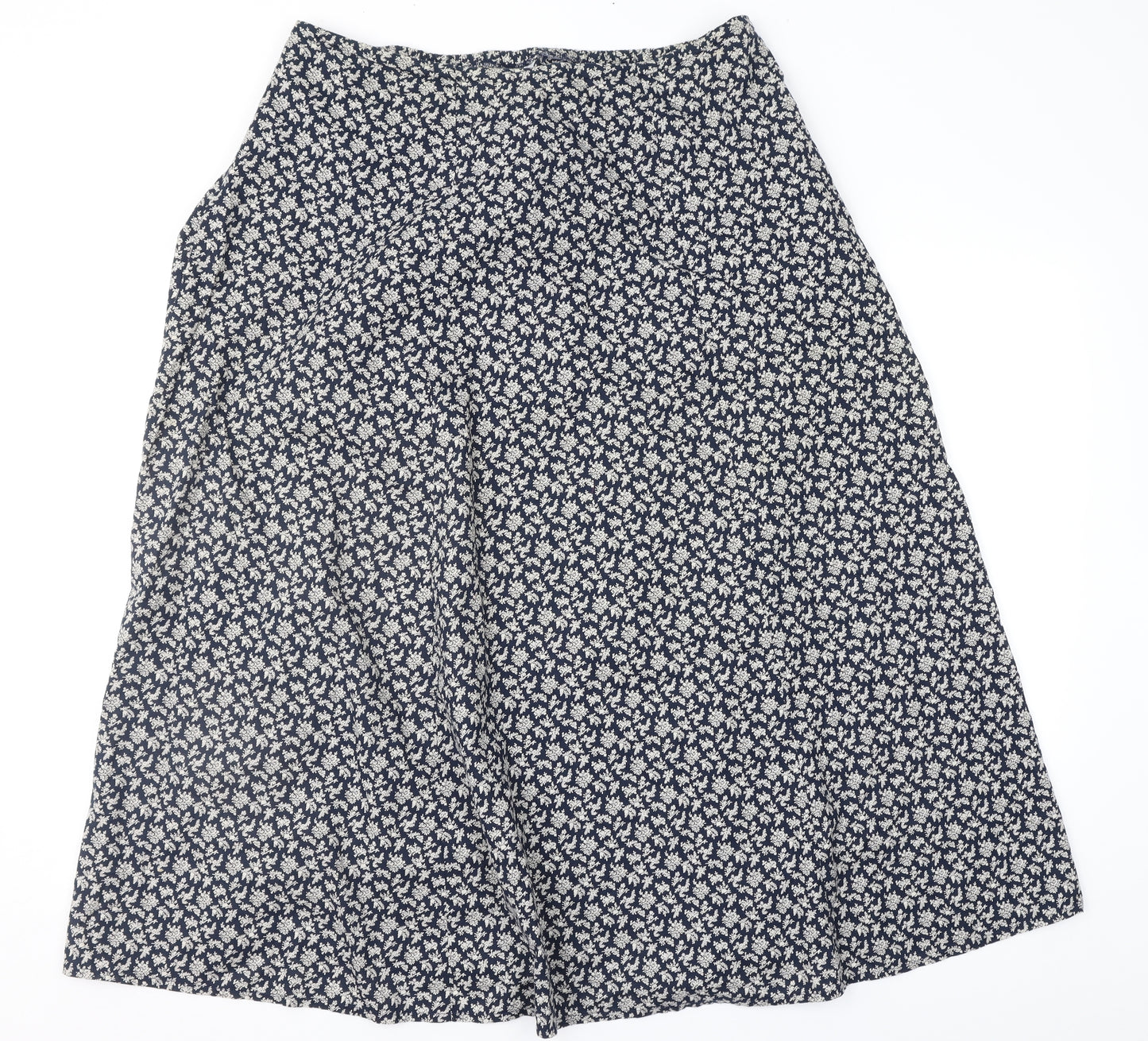 Nightingales Womens Blue Floral  A-Line Skirt Size 16